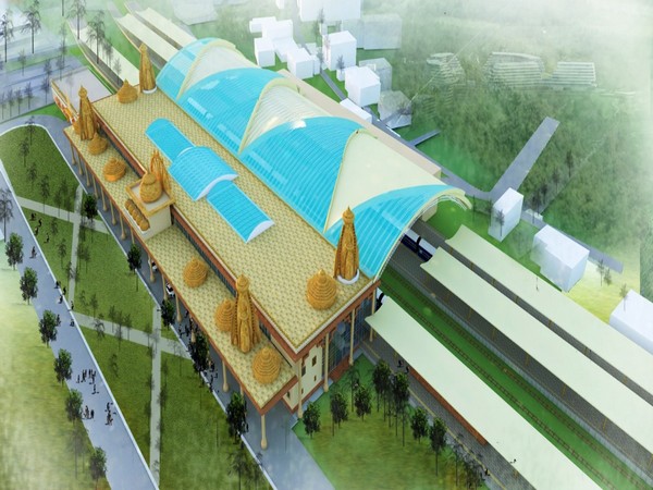 An illustration of design proposed for Ayodhya Railway Station.