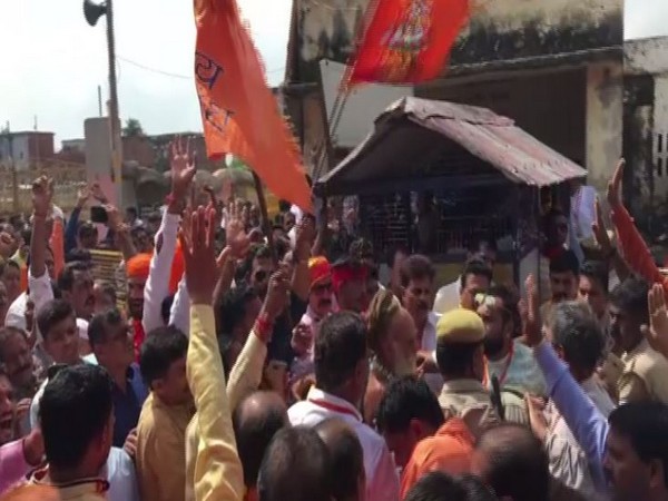 Members of the Raghuvanshi clan in Ayodhya on Sunday. (Photo/ANI) 