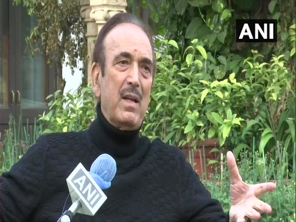 Congress leader Ghulam Nabi Azad speaking to ANI on Sunday.