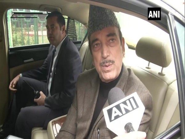 Ghulam Nabi Azad talking to ANI in New Delhi on Thursday 