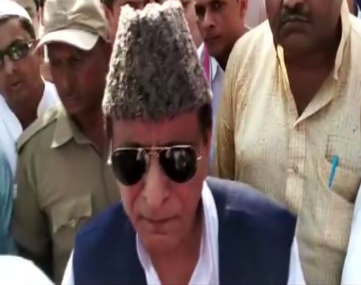 SP leader Azam Khan while speaking to media persons in Rampur, Uttar Pradesh on Wednesday. Photo/ANI