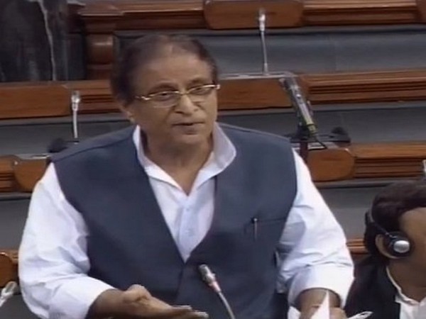 Samajwadi Party leader Mohammad Azam Khan while speaking in Lok Sabha on Thursday. Photo Courtesy/LSTV