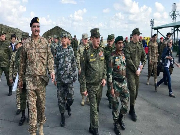 File photo of a multinational exercise with presence of Indian and Chinese troops in Russia