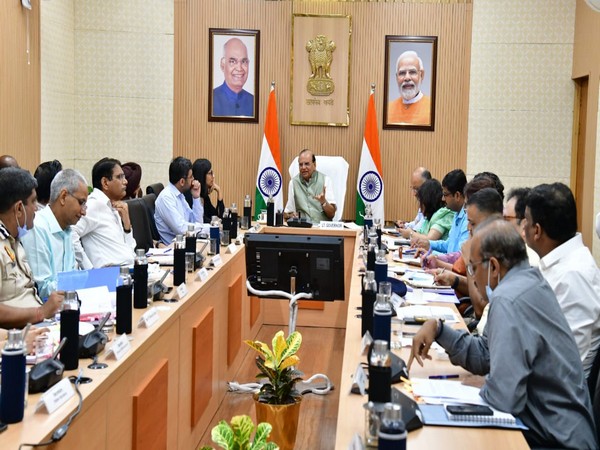 Lieutenant Governor VK Saxena chairs 17th Meeting of the Task Force on Women Safety (Photo/ANI)