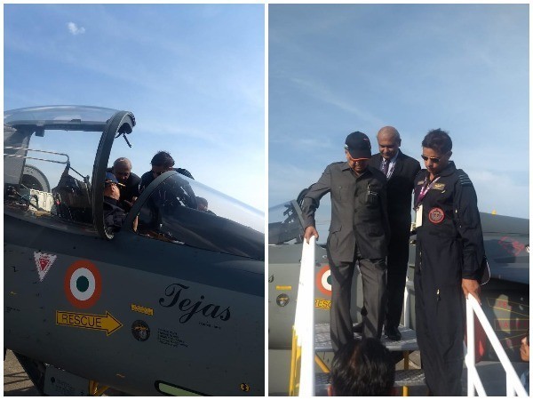 Malaysian PM Mahathir Mohamad in the Tejas aircraft at LIMA'19 in Malaysia on Wednesday