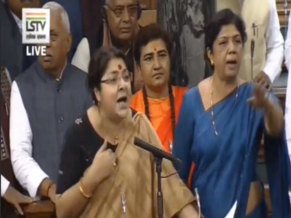 Visuals from Lok Sabha on Friday. 