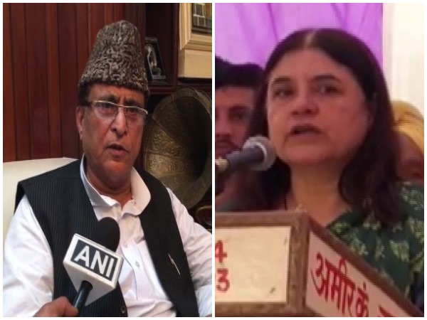 SP leader Azam Khan and BJP leader Maneka Gandhi (File Photo)