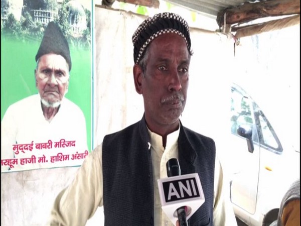 Iqbal Ansari, the main litigant in the Ayodhya land dispute case speaks to ANI on Thursday [Photo/ANI]