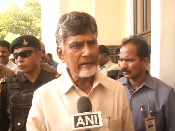 N Chandrababu Naidu talking to ANI at Chennai on Tuesday 