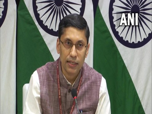 External Affairs Ministry spokesperson Arindam Bagchi speaking at a weekly presser on Friday.
