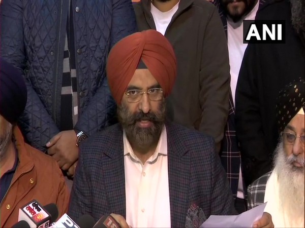 SAD leader Manjinder Singh Sirsa addressing a press conference in New Delhi on Monday. Photo/ANI