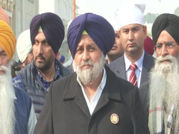 SAD chief Sukhbir Singh Badal visited Amritsar today (Photo/ANI)