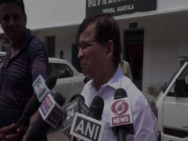 Badal Choudhury speaks to media in Agartala on Thursday [Photo/ANI]