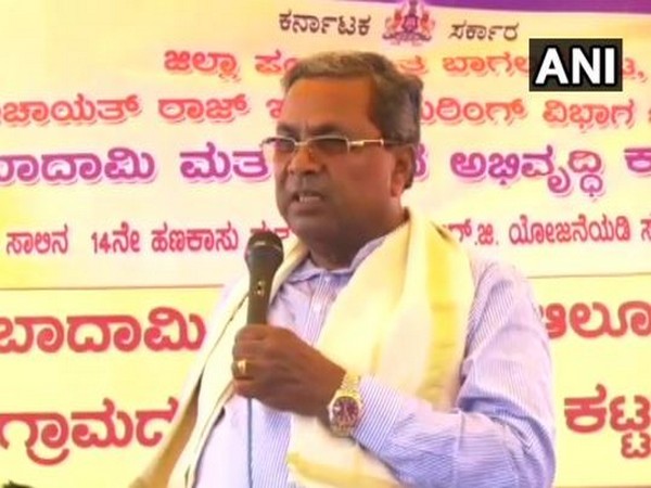 Former Karnataka Chief Minister Siddaramaiah in Badami on Thursday. Photo/ANI