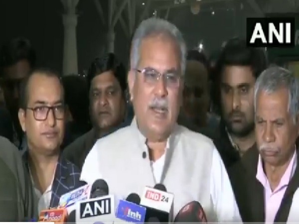 Chhattisgarh Chief Minister Bhupesh Baghel speaking to media in Raipur on Thursday. 