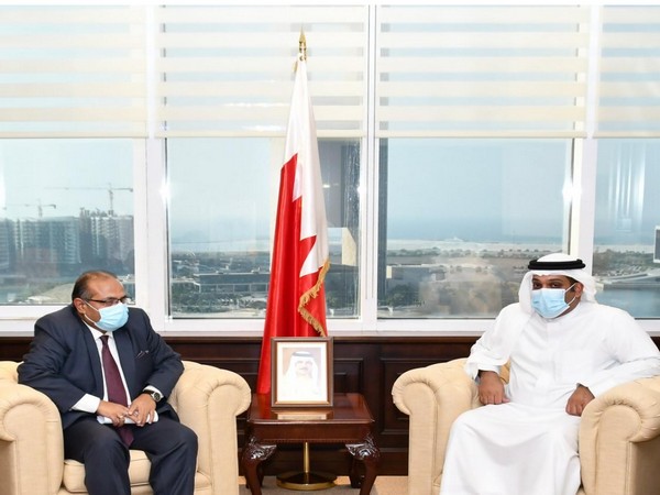 India's new Ambassador to Bahrain, Piyush Srivastava met Bahrain's Minister of Finance and National Economy (MFNE) Shaikh Salman bin Khalifa Al Khalifa on Sunday (Credit: Bahrain's MFNE)