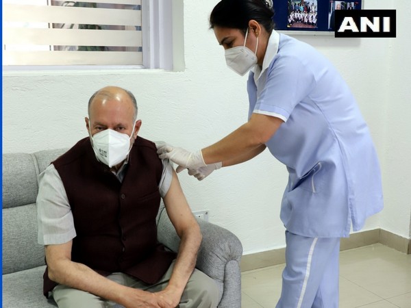 Delhi Lieutenant Governor Anil Baijal receiving first dose of COVID-19 vaccine (Photo/ANI)