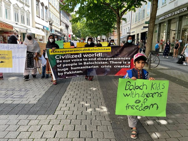 Baloch National Movement stage protest against Pak Army in Germany's Gottingen (Photo Credit: Baloch National Movement Twitter)