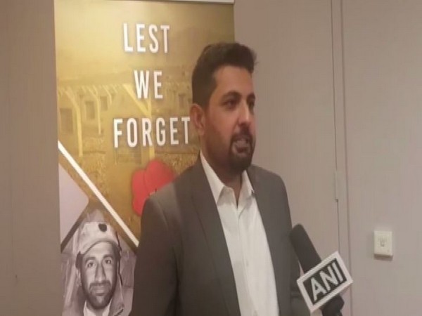 Hammal Haider, a Baloch National Movement member speaking to ANI in London on Wednesday. 