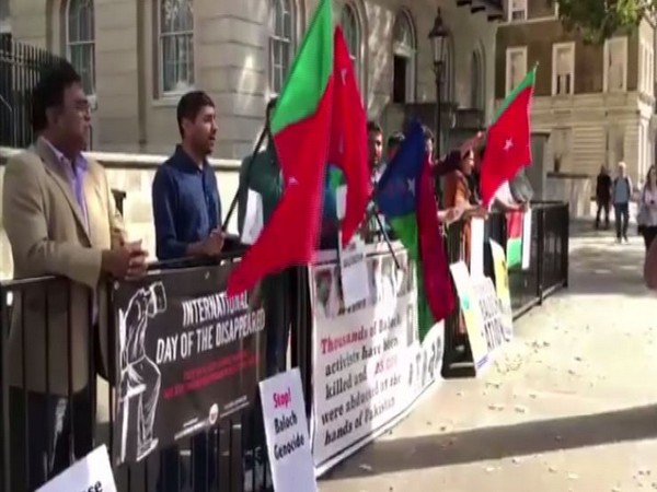 Baloch political activists organised a protest outside 10 Downing Street on Friday