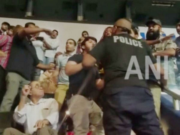 A group of Baloch activists disrupted Imran Khan's speech at the Capital one Arena here on Sunday.