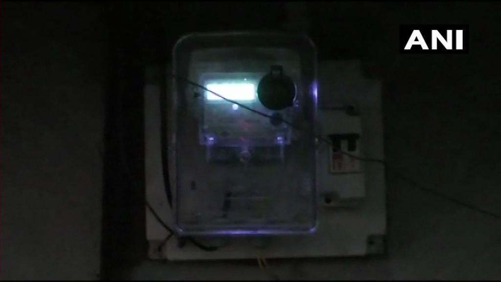 A working meter installed at a house in the village