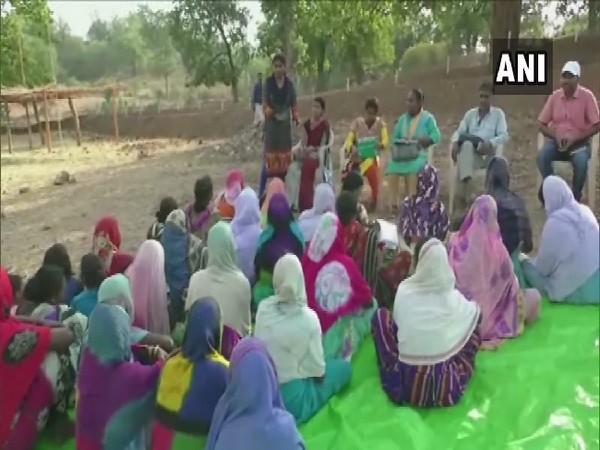 Women getting trained in organic fertilizer making in Balrampur, Chhattisgarh