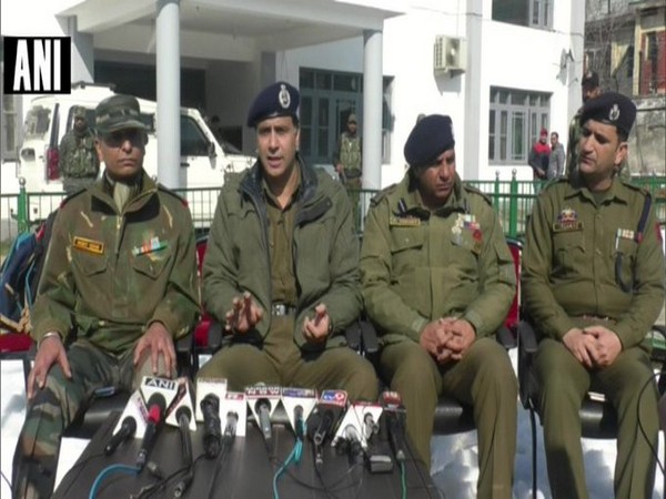 SSP Baramulla Abdul Qayoom addressing a press conference on Saturday.