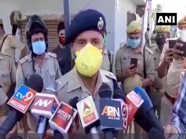 Bareilly City SP Ravindra Kumar speaking to media on Monday. Photo/ANI