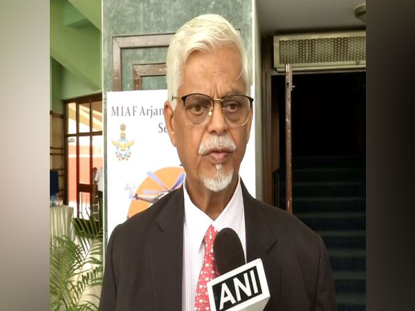 Sanjaya Baru talking to ANI in New Delhi on Monday