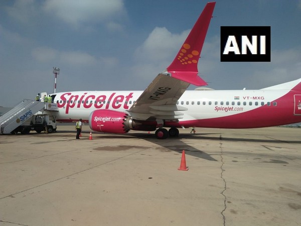 SpiceJet flight in Karachi airport (Photo/ANI)