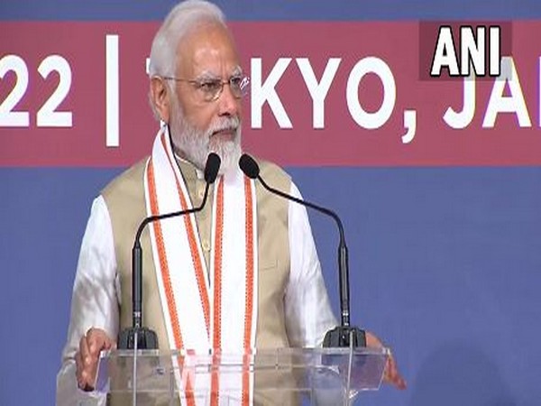 Prime Minister Narendra Modi addressing Indian diaspora in Tokyo, Japan