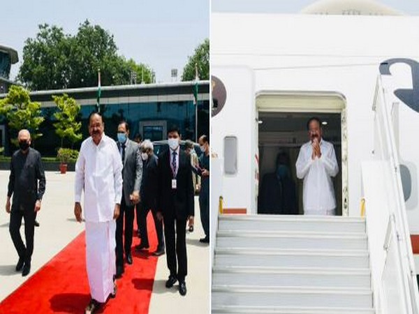 Vice President Venkaiah Naidu emplanes for a 3-nation visit to Gabon, Senegal and Qatar (Twitter: MEA)