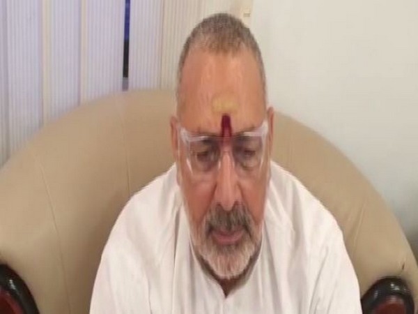 Union Minister Giriraj Singh in Begusarai on Wednesday 