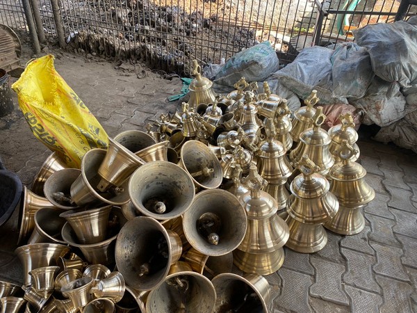 Bells in Uttar Pradesh's Jalesar town in Etah. (Photo/ANI)