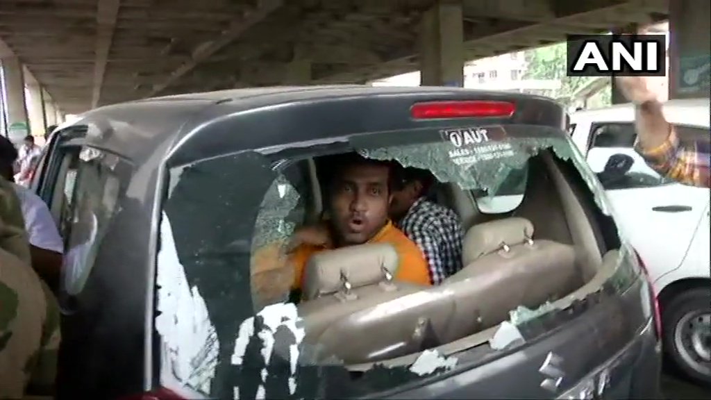 BJP mandal president's car attacked in Jadavpur 