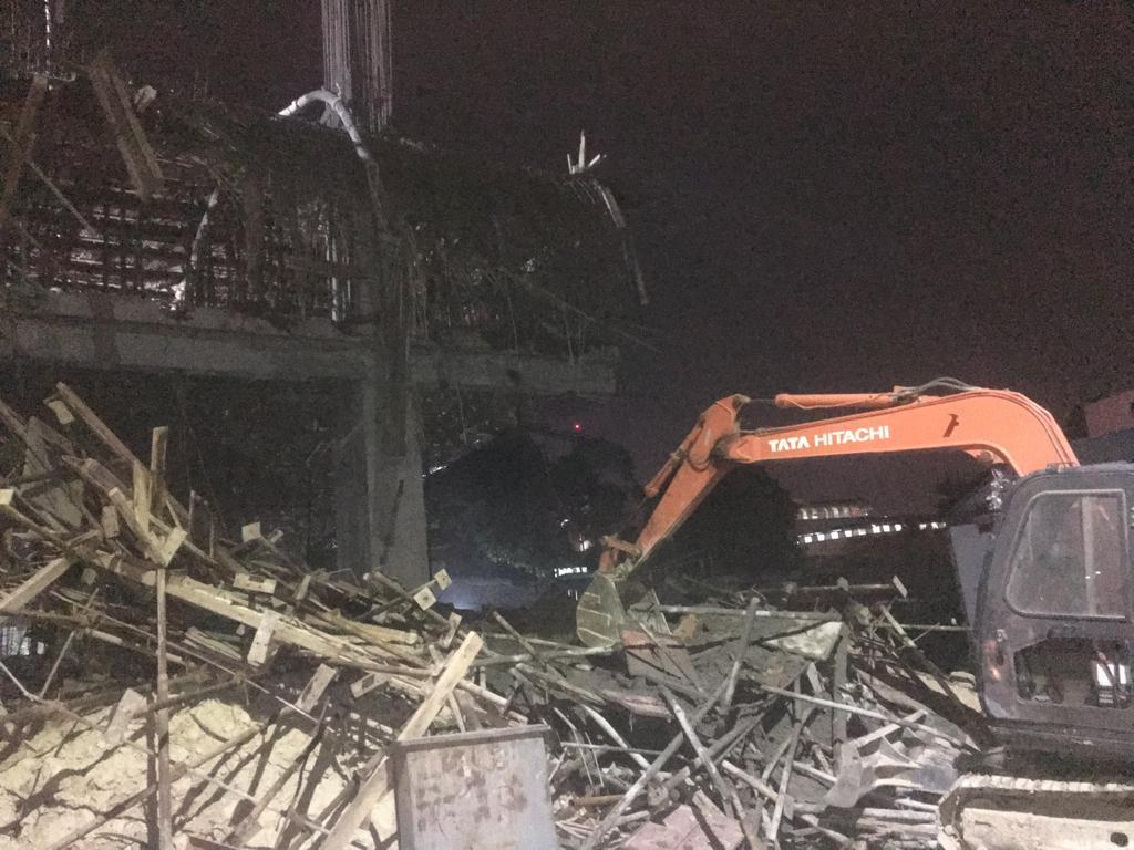 Visual of the incident spot in Bengaluru's Yeswanthpur.