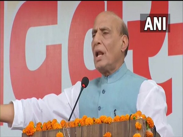 Union Defence Minister Rajnath Singh in Jammu. (ANI/photo)