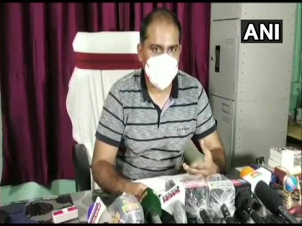 B Gunthapali, SDPO Jeypore is speaking to reporters on Tuesday. Photo/ANI