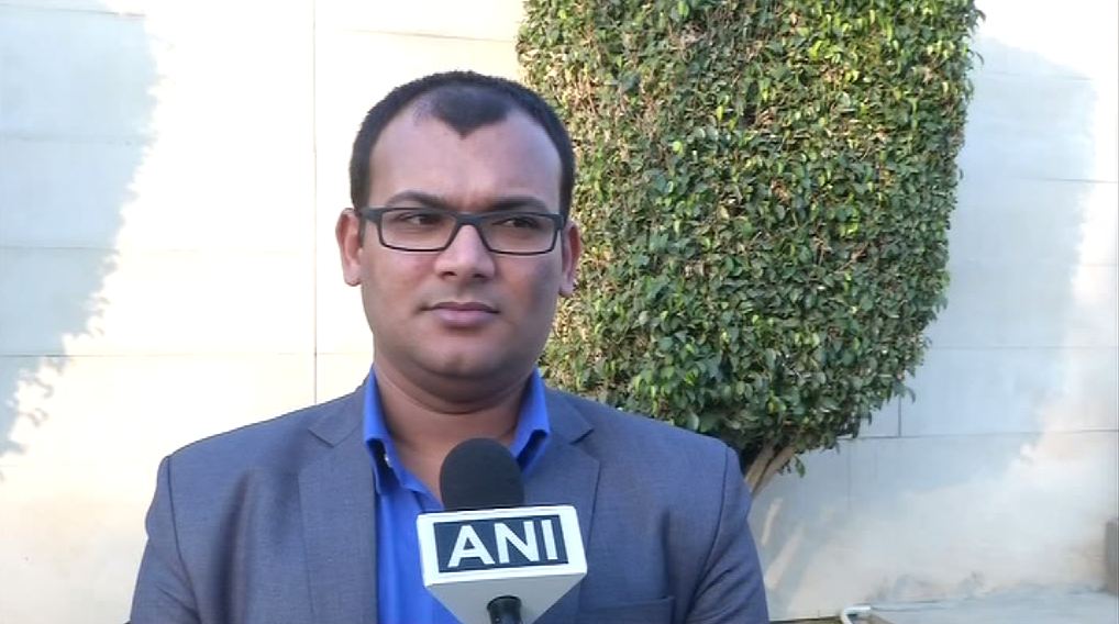 Bhawesh Jha speaking to ANI on Sunday in Noida