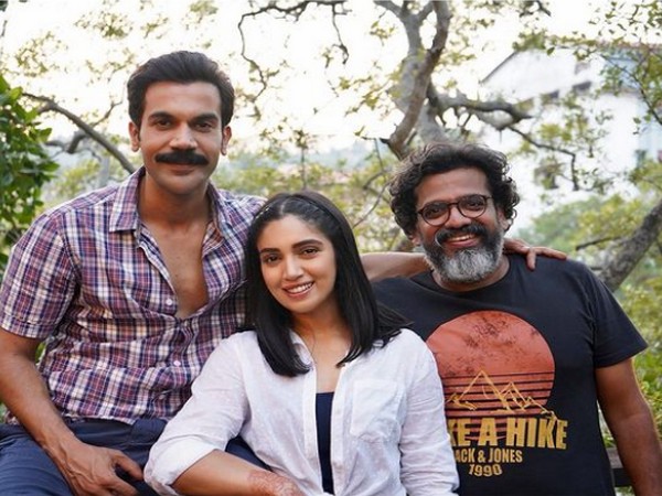 Rajkummar Rao, Bhumi Pednekar, Harshavardhan Kulkarni after wrapping up 'Badhaai Do' (Image Source: Instagram)