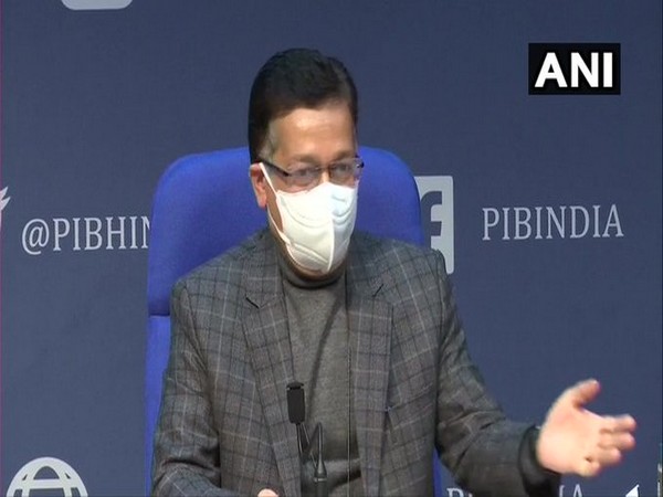 Union Health Secretary Rajesh Bhushan at a press conference on Tuesday. (Photo/ANI)