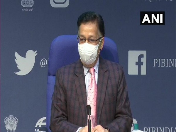 Union Health Secretary Rajesh Bhushan speaking at a press briefing on Tuesday. (Photo/ANI)