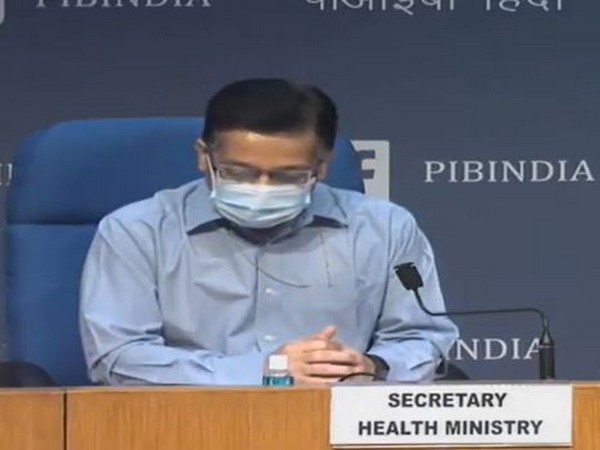 Rajesh Bhushan, Union Health Secretary speaking during press conference in New Delhi on Tuesday. (Photo/ANI)