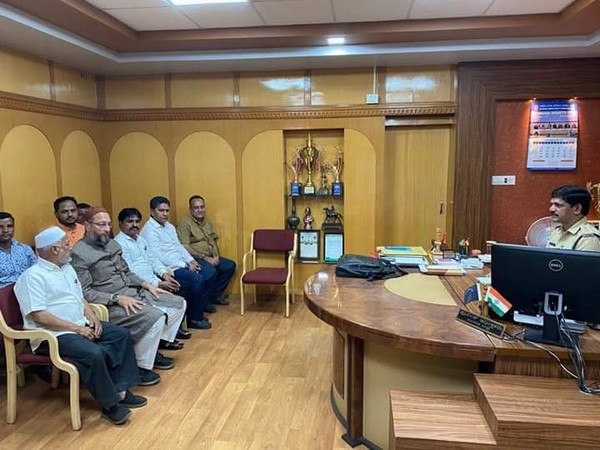 AIMIM chief Asaduddin Owaisi met Superintendent of Police Bidar, Sreedhara.