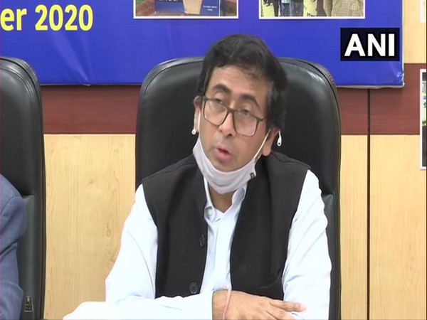 Deputy Election Commissioner Chandra Bhushan Kumar at a press conference on Saturday. 