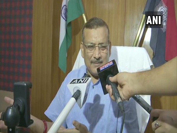 Bihar DGP Gupteshwar Pandey speaking to reporters in Patna on Tuesday.