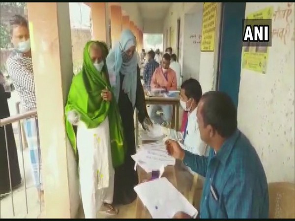 Visuals from a polling booth in Bihar.