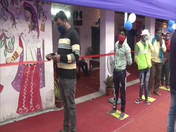 Visuals from a polling booth in Bihar.