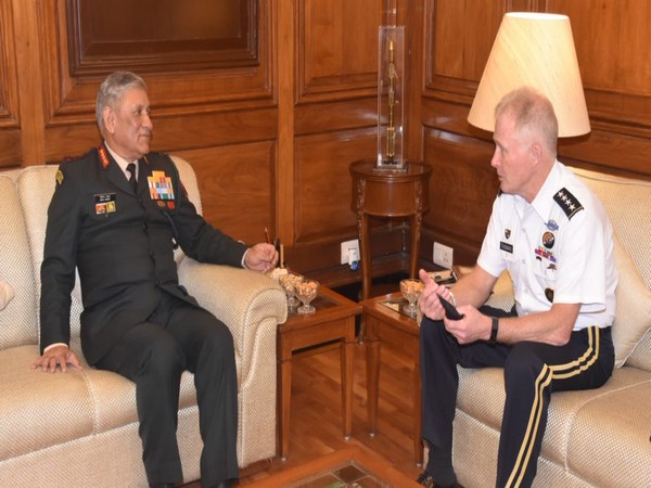 General Raymond Thomas, Commander, US Special Operations Command, US Army, on Thursday called on Indian Army chief General Bipin Rawat in New Delhi. Photo/ANI